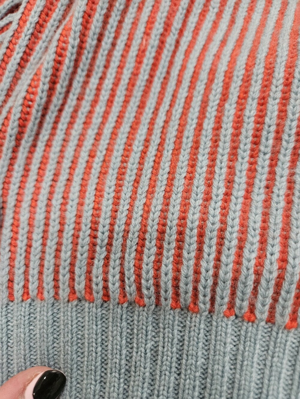 RWS Wool Ribbed Two Tone Sweater - Picture 5 of 7